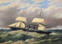 English School (19th Century)oil on canvasThe Royal Mail Steam Packet Co. ship, SS La Plata,