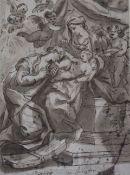 Circle of Carlo Cignani (1628-1719)pen and inkAdoration of the Christ childbears signature11.75 x