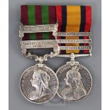 An Indian / QSA group of two medals to Corpl. R.Cox The Queen's comprising India 1895 with Tirah