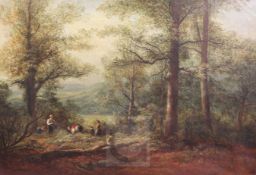 Thomas Whittle (1803-1887)oil on canvasGathering Wood,signed and dated 189416 x 24in.