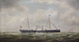 George Mears (1865-1910)oil on canvasThe Paddlesteamer "SS Avelon" (off the South Coast),signed