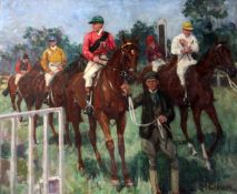 Mary Cameron (1865-1921)oil on canvasHurst Park Races, Middlesexsigned25 x 30in.
