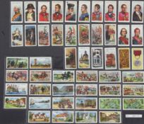 A folio album of cigarette cards on Military themes, mainly full sets, comprising: Ardath, '