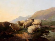 Thomas Sidney Cooper (1803-1902)oil on canvasSheep on a hillsidesigned and numbered 95228 x 36in.