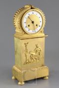 A French Restauration ormolu mantel clock by Sironval, Palais Royal, No. 142 with silk suspension