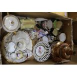 A quantity of assorted china including Kutani, Royal Worcester and Royal Doulton figures