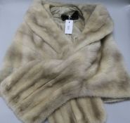 A silver mink stole