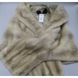 A silver mink stole