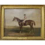 A Rosenthal printed plaque'Velocipede 1828', winner of the St Ledger Stakes 182817 x 22.5cm