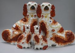 Four Staffordshire spaniels