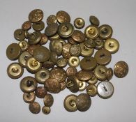 A collection of seventy six military buttons