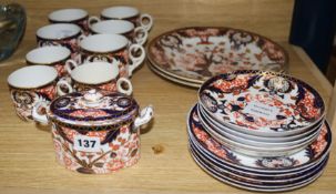 A Royal Crown Derby part teaset