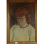 French Schooloil on canvasPortrait of a red haired woman85 x 55cm