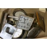 A box of clock mechanisms / parts