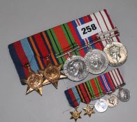 A World War II Burma group of 5 medals to L/STWD W.J. Oates Royal Navy including Navy GSM with S.