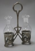 An Art Nouveau cruet