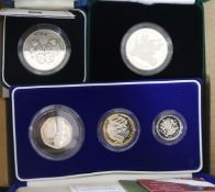 A group of Royal Mint silver proof coins