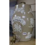 A Victorian stoneware 'whiskey' barrel