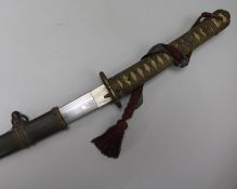 A Japanese World War II katana