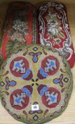 Three Victorian Berlin beadwork cushions