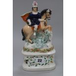 A Staffordshire figure of St George