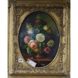 Continentaloil on panelstill life of mixed flowersindistinctly signed39 x 28cm