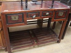 A Chinese side table, W.113cm