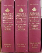 Burke's Peerage and Baronetage, 3 vols, 107th edition, quarto, red cloth, in slip case, 2003