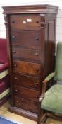 A Victorian mahogany Wellington Chest, H.148cm