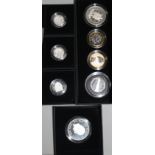 A cased 2009 UK silver 4 coin set three Piedford £1