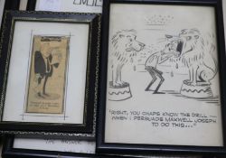A group of cartoons, mainly originals, mostly relating to Maxwell Joseph