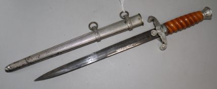 A German Army Officer's Presentation dagger, blade engraved both sides