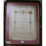 A Royal Opera Covent Garden silk programme, Gala Performance, June 8, 1905, framed