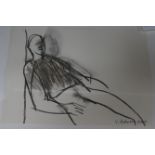 Victoria Achachecharcoal drawingStudy of a reclining figuresigned and dated 200320 x 30cm