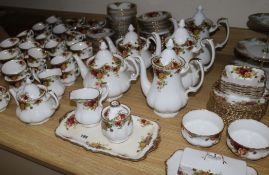 An extensive tea and coffee service