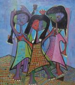 oil on canvas boardStudy of three girls60 x 50cm