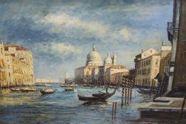 Italian Schooloil on canvas boardView of The Grand Canal, Venice60 x 90cm