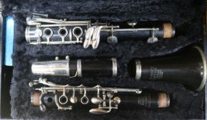A clarinet, cased