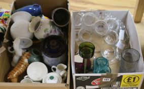 A quantity of Kosta and other 1960's glassware and a quantity of mixed Kaiser, Plichta, Beswick,