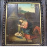 After Old Master, 19th centuryoil on canvas laid on boardVirgin and child30 x 24cm