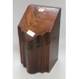 A George III mahogany knife box