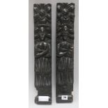 A pair of 19th century carved oak cartyatids