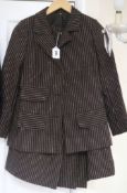 An Yves St Laurent Haut Couture 1970's three piece ladies brown wool suit