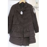 An Yves St Laurent Haut Couture 1970's three piece ladies brown wool suit