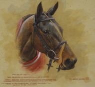 Martin Alford4 watercoloursHead studies of winning racehorsessigned and dated 2007, signed in the