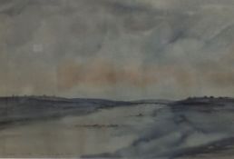 Peter Steven James Smith2 watercoloursView to Lundy Island and Looking to West Giffordinitialled and