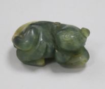 A carved jade figure