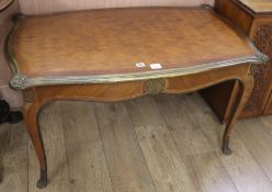 A French parquetry coffee table, W.110cm