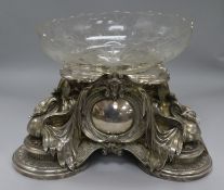 An Elkington Mason & Co plated centrepiece