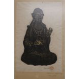 Sakamuni buddha picture 1904 signed Rhee36 x 23cm.